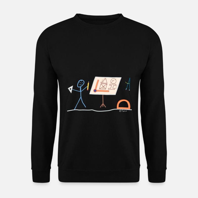 Technical Draftsman Stickman Designer - Unisex Sweatshirt - black