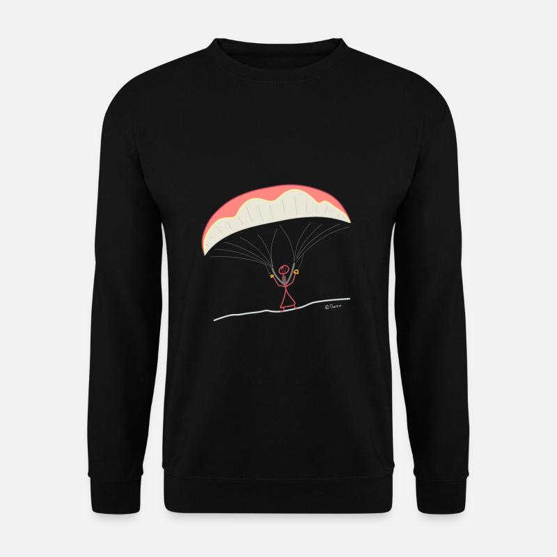 Gleitschirm Luftsport Aero Wind Paragleiter Sport - Unisex Pullover - Schwarz