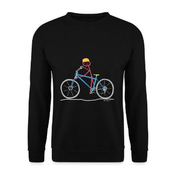 Fahrrad Strichfrau Sport Bike Rad Pedale - Unisex Pullover - Schwarz - Vorne - Alina (178cm) & Michal (187cm)