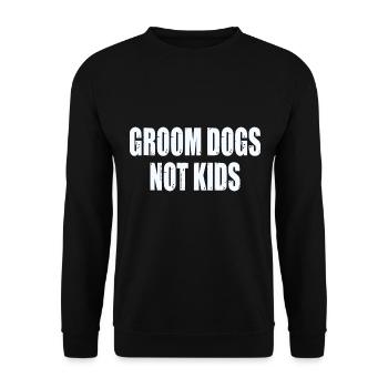 Bräutigam Hunde nicht Kinder - Unisex Pullover - Schwarz - Vorne - Alina (178cm) & Michal (187cm)