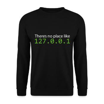 Theres no place like Programmierer Informatiker - Unisex Pullover - Schwarz - Vorne - Alina (178cm) & Michal (187cm)