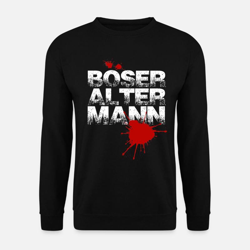 Geschenkidee lustig " Böser alter Mann " - Unisex Pullover - Schwarz