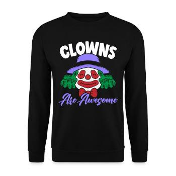 Les clowns sont géniaux cirque fête d’anniversaire comédie - Sweat-shirt Unisexe - noir - Devant - Alina (178cm) & Michal (187cm)