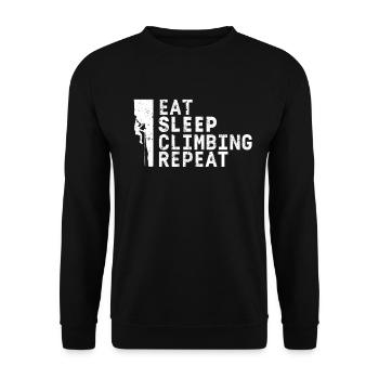 Manger sommeil Scalaire Répétition - Sweat-shirt Unisexe - noir - Devant - Alina (178cm) & Michal (187cm)