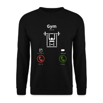 The gym calls me - Unisex Sweatshirt - black - Front - Alina (178cm) & Michal (187cm)