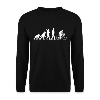 Evolution of cycling - Unisex Sweatshirt - black - Front - Alina (178cm) & Michal (187cm)