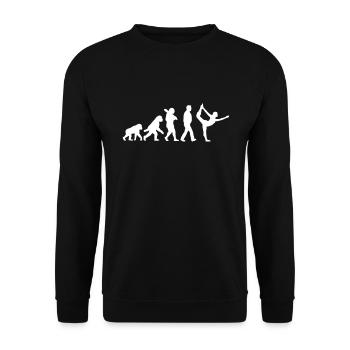 Evolution des Yoga - Unisex Pullover - Schwarz - Vorne - Alina (178cm) & Michal (187cm)