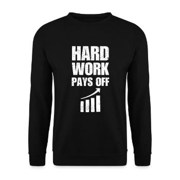 Hard work pays off, statistics - Unisex Sweatshirt - black - Front - Alina (178cm) & Michal (187cm)