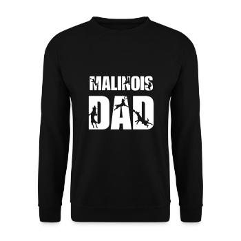 Father of Malinois - Unisex Sweatshirt - black - Front - Alina (178cm) & Michal (187cm)