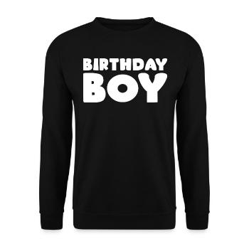 Birthday Boy Party Birthday Child - Unisex Sweatshirt - black - Front - Alina (178cm) & Michal (187cm)