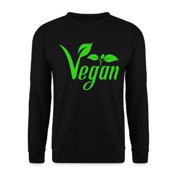 Végétalien avec les feuilles pour le végétal végétalien - Sweat-shirt Unisexe - noir - Devant - Alina (178cm) & Michal (187cm)