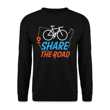 Share The Road - Unisex Pullover - Schwarz - Vorne - Alina (178cm) & Michal (187cm)