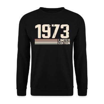 1973 Vintage 1973 Birthday 1973 Retro 1973 - Unisex Sweatshirt - black - Front - Alina (178cm) & Michal (187cm)