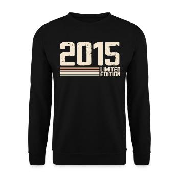 2015 Vintage 2015 Birthday 2015 Retro 2015 - Unisex Sweatshirt - black - Front - Alina (178cm) & Michal (187cm)