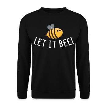 Let it bee - Unisex Pullover - Schwarz - Vorne - Alina (178cm) & Michal (187cm)