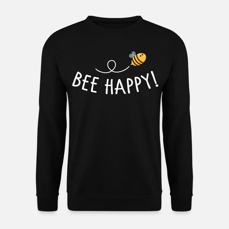 Bee happy - Unisex Pullover - Schwarz
