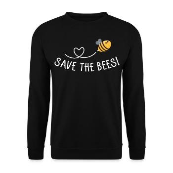 Save the bees ! - Sweat-shirt Unisexe - noir - Devant - Alina (178cm) & Michal (187cm)