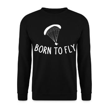 Born to Fly - Unisex Sweatshirt - black - Front - Alina (178cm) & Michal (187cm)