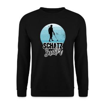 Schatzsucher - Unisex Pullover - Schwarz - Vorne - Alina (178cm) & Michal (187cm)