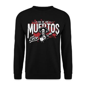 tag der toten mariachi - Unisex Pullover - Schwarz - Vorne - Alina (178cm) & Michal (187cm)