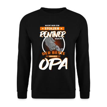 Pensioners super gift for grandpa - Unisex Sweatshirt - black - Front - Alina (178cm) & Michal (187cm)