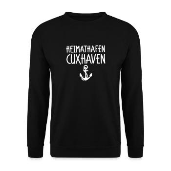 Heimathafen Cuxhaven - Unisex Pullover - Schwarz - Vorne - Alina (178cm) & Michal (187cm)