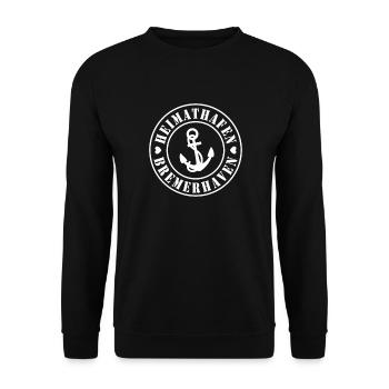 Heimathafen Bremerhaven - Unisex Pullover - Schwarz - Vorne - Alina (178cm) & Michal (187cm)