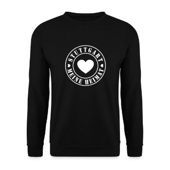 Meine Heimat Stuttgart - Unisex Pullover - Schwarz - Vorne - Alina (178cm) & Michal (187cm)