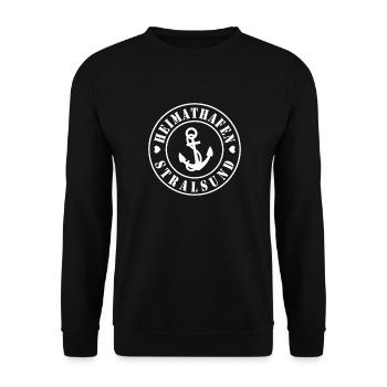 Heimathafen Stralsund - Unisex Pullover - Schwarz - Vorne - Alina (178cm) & Michal (187cm)