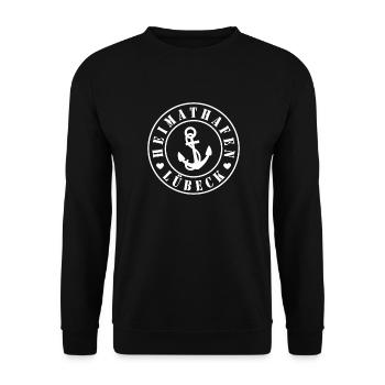 Heimathafen Lübeck - Unisex Pullover - Schwarz - Vorne - Alina (178cm) & Michal (187cm)