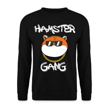 Hamster Gang - Unisex Sweatshirt - black - Front - Alina (178cm) & Michal (187cm)