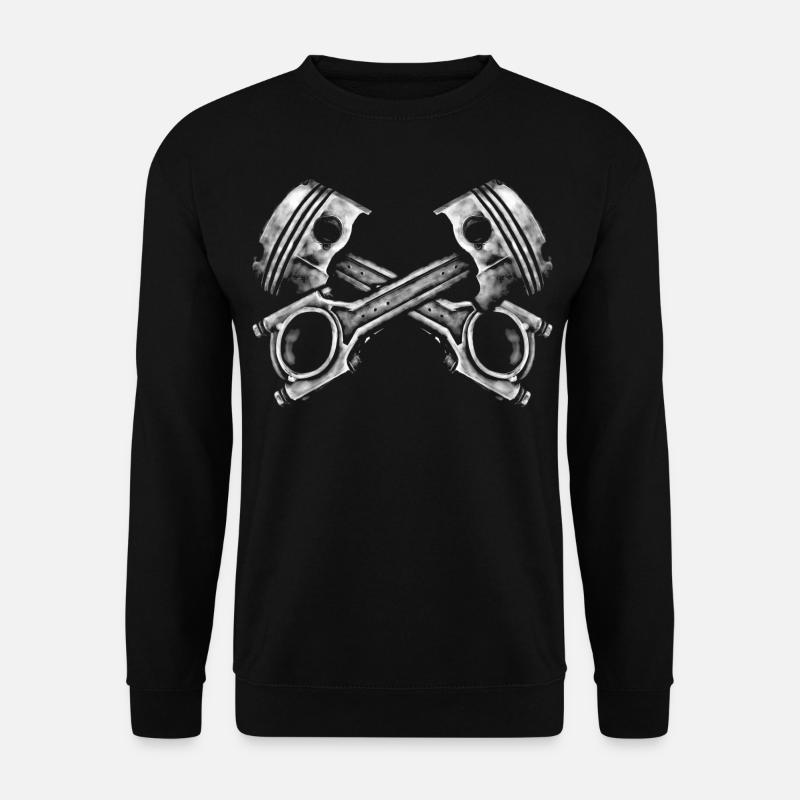 Crossed engine pistons - Unisex Sweatshirt - black