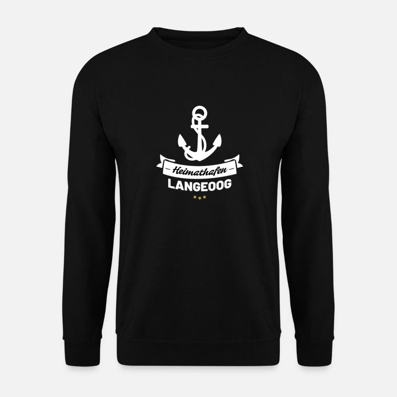 Heimathafen Langeoog - Unisex Pullover - Schwarz