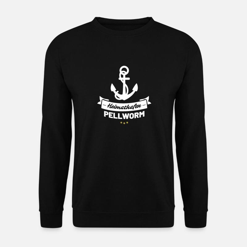 Heimathafen Pellworm - Unisex Pullover - Schwarz