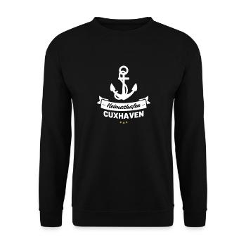 Heimathafen Cuxhaven - Unisex Pullover - Schwarz - Vorne - Alina (178cm) & Michal (187cm)
