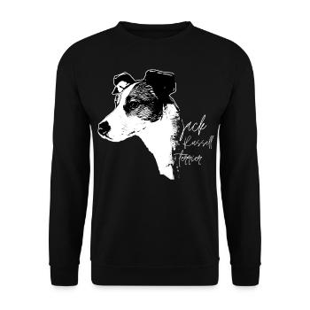 Jack Russell Terriers / Hund / Hunde /Rüde / Dog - Unisex Pullover - Schwarz - Vorne - Alina (178cm) & Michal (187cm)