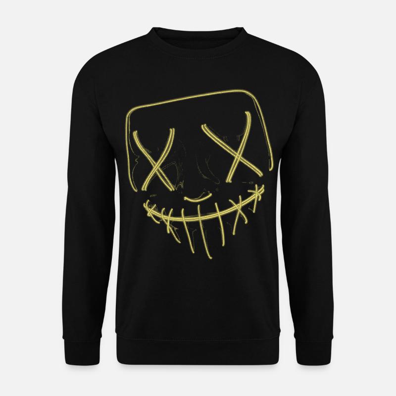 Neon Mask Yellow - Unisex Sweatshirt - black
