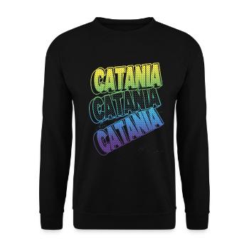 Catane Italie City Font Skyline Accueil - Sweat-shirt Unisexe - noir - Devant - Alina (178cm) & Michal (187cm)