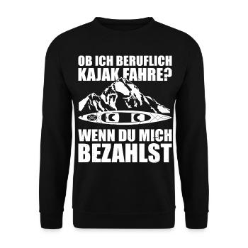 Kajak Geschenkidee Kanu Paddeln Kajakfahren - Unisex Pullover - Schwarz - Vorne - Alina (178cm) & Michal (187cm)
