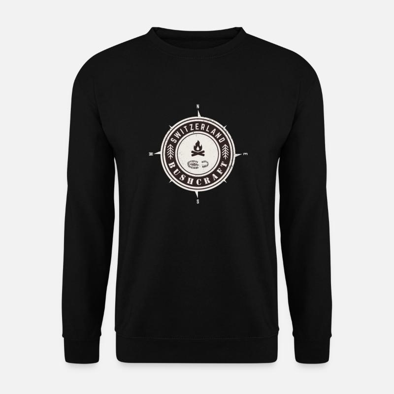 Bushcraft Suisse - Sweat-shirt Unisexe - noir