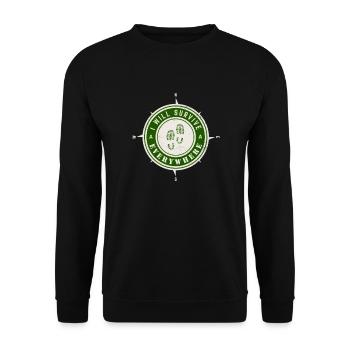 I will survive everywhere - Unisex Sweatshirt - black - Front - Alina (178cm) & Michal (187cm)