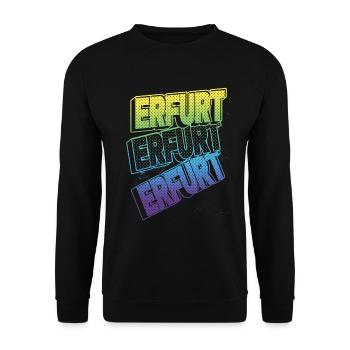 Erfurt Germany City Font Skyline Home - Unisex Sweatshirt - black - Front - Alina (178cm) & Michal (187cm)