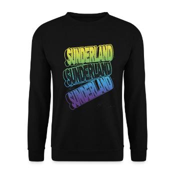 Sunderland Angleterre UK City Font Skyline Accueil - Sweat-shirt Unisexe - noir - Devant - Alina (178cm) & Michal (187cm)