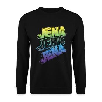 Jena Germany City Font Skyline Home - Unisex Sweatshirt - black - Front - Alina (178cm) & Michal (187cm)