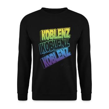 Koblenz Germany City Font Skyline Home - Unisex Sweatshirt - black - Front - Alina (178cm) & Michal (187cm)