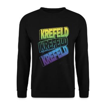 Krefeld Allemagne City Font Skyline Accueil - Sweat-shirt Unisexe - noir - Devant - Alina (178cm) & Michal (187cm)