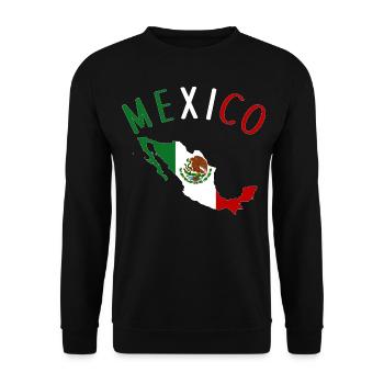 Carte du drapeau du Mexique - Sweat-shirt Unisexe - noir - Devant - Alina (178cm) & Michal (187cm)