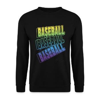 Baseball Sports Font Vintage Retro Home Run - Unisex Sweatshirt - black - Front - Alina (178cm) & Michal (187cm)