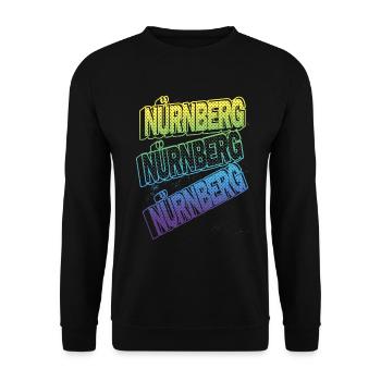 Nuremberg Allemagne City Font Skyline Accueil - Sweat-shirt Unisexe - noir - Devant - Alina (178cm) & Michal (187cm)