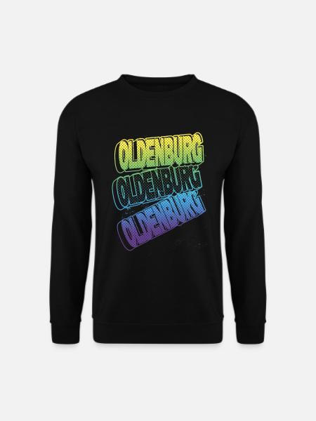 Oldenburg Deutschland Stadt Schrift Skyline Heimat - Unisex Pullover - Schwarz